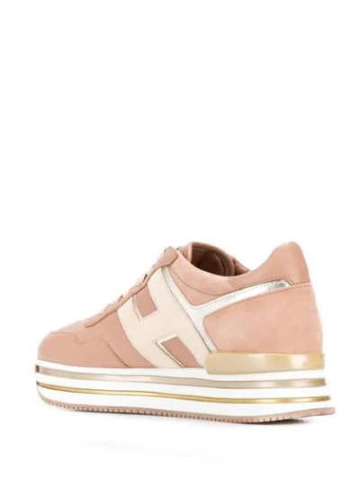 Shop Hogan Platform Sole Sneakers In Pink