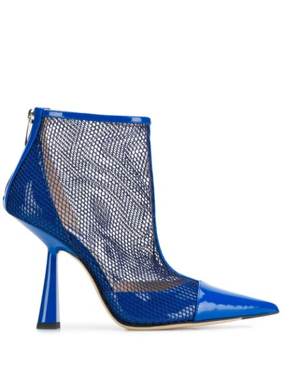 Shop Jimmy Choo Kix Ankle Boots In Blue