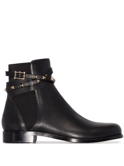 Shop Valentino Chelsea Boots In Black
