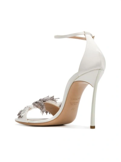 Shop Casadei Feather In White
