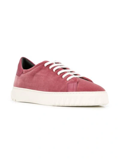Shop Ferragamo Low Top Sneakers In Pink