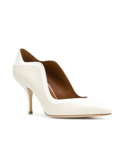 Shop Malone Souliers Wave Shaped Pumps In White