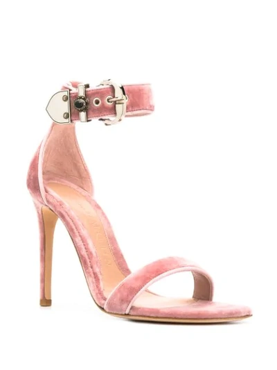 Shop Alexander Mcqueen Medieval Buckle Sandals In Pink