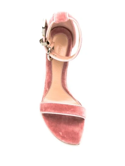 Shop Alexander Mcqueen Medieval Buckle Sandals In Pink