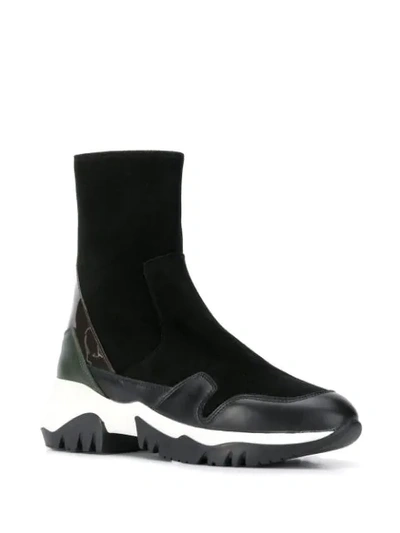 Shop A.f.vandevorst Panelled High-top Sneakers In Black