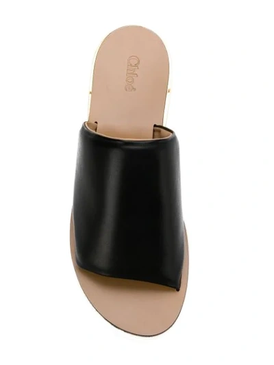 Shop Chloé Platform Sole Mules In Black