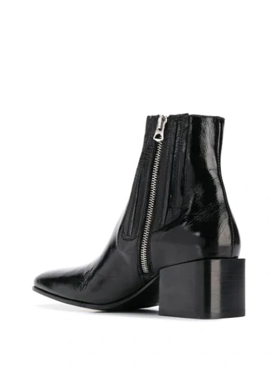 ACNE STUDIOS PATENT ANKLE BOOTS - 黑色