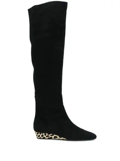 Shop Giuseppe Zanotti Animal Heel Boots In Black