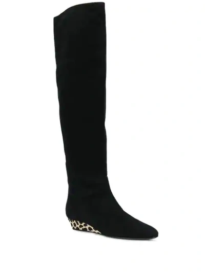 Shop Giuseppe Zanotti Animal Heel Boots In Black