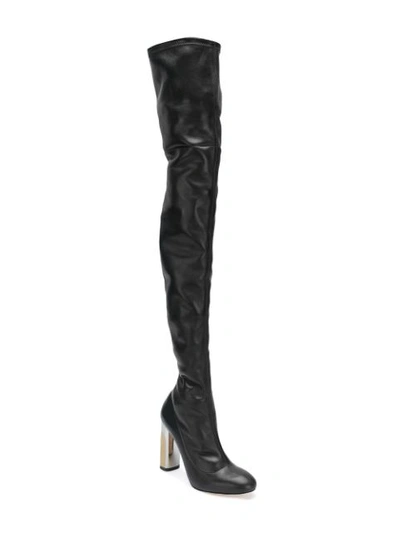 Shop Alexander Mcqueen Thigh High Boots In Black