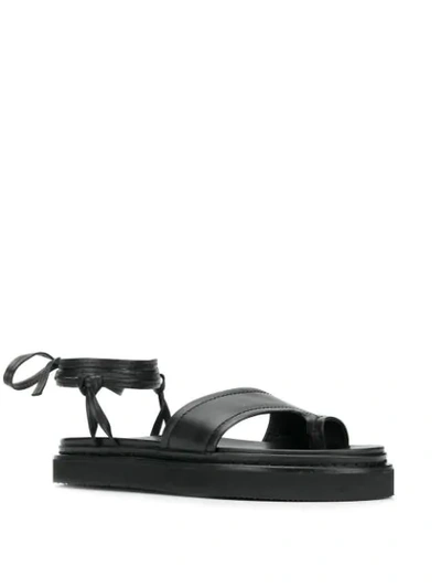 Shop 3.1 Phillip Lim / フィリップ リム Yasmine Ankle Wrap Platform Sandals In Black
