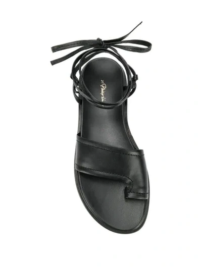 Shop 3.1 Phillip Lim Yasmine Ankle Wrap Platform Sandals In Black