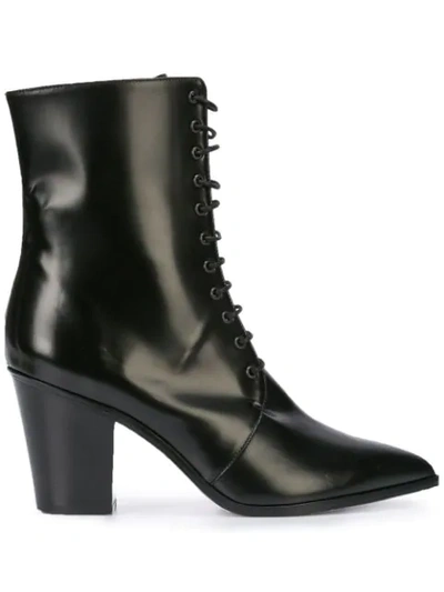 Shop Jill Stuart Seline Lace-up Ankle Boots - Black