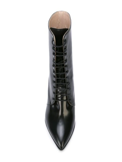 Shop Jill Stuart Seline Lace-up Ankle Boots - Black