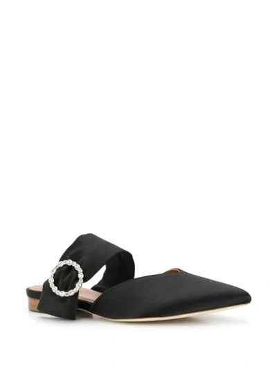 Shop Malone Souliers Crystal Embellished Mules In Black
