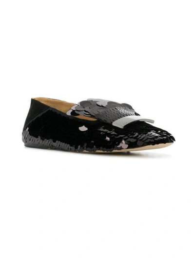 Shop Sergio Rossi Sr1 Sequin Loafers - Black