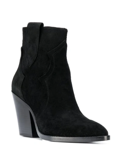 ASH ESQUIRE HEEL ANKLE BOOTS - 黑色