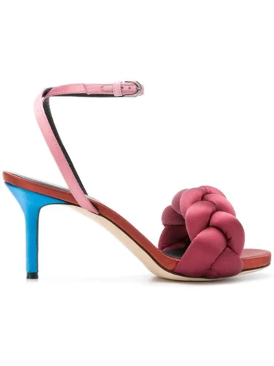 Shop Marco De Vincenzo Braided Strap Sandals In Pink