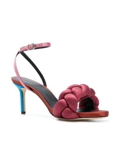 Shop Marco De Vincenzo Braided Strap Sandals In Pink