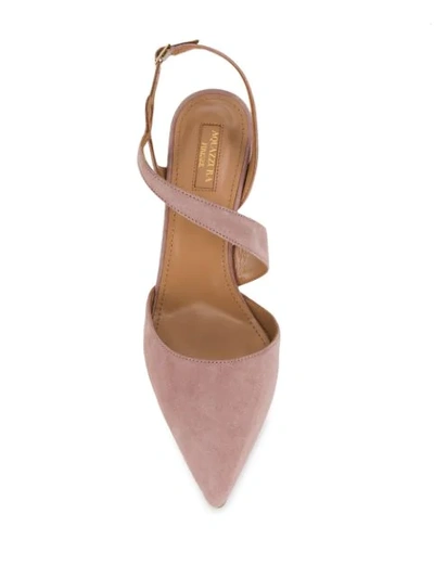 Shop Aquazzura Arden 85mm Pumps In Pink