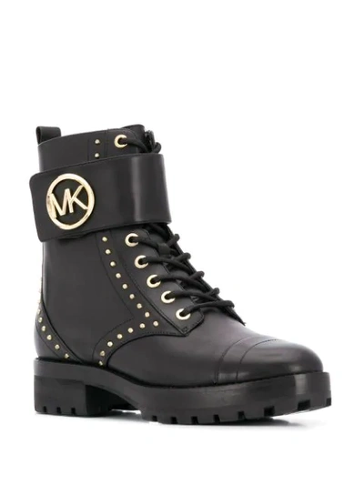 Shop Michael Michael Kors Studded Ankle Boots In Black