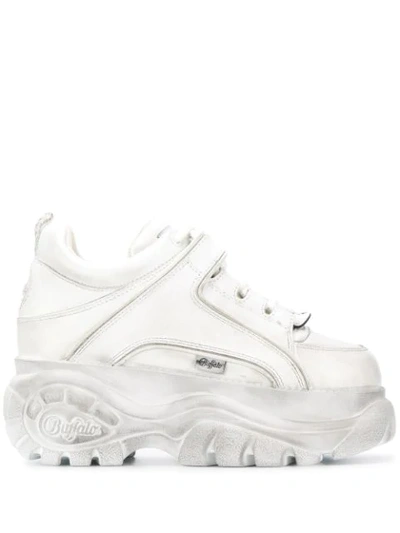 Shop Buffalo Chunky Platform Sneakers In White Dirty