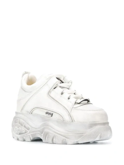 Shop Buffalo Chunky Platform Sneakers In White Dirty