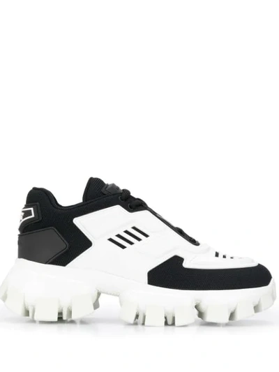 Prada Cloudbust Thunder Lug Platform Sneaker In White