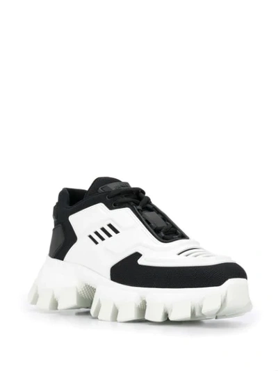 Prada Cloudbust Thunder Lug Platform Sneaker In White