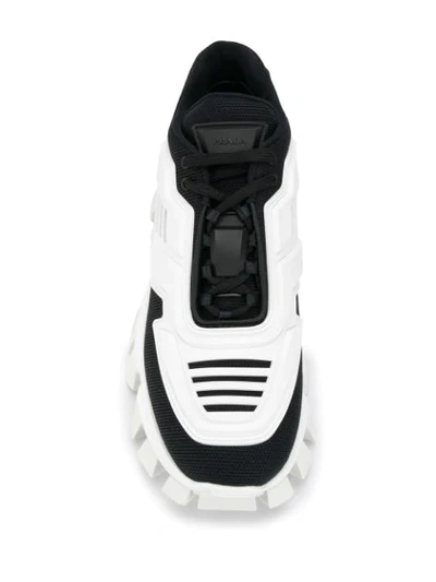 Prada Cloudbust Thunder Lug Platform Sneaker In White