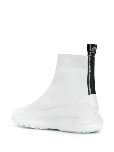 Shop Hogan Side Zip Ankle Boots In White