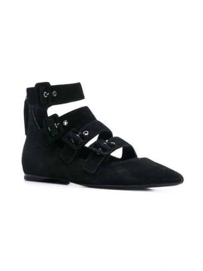 Shop Ash Ballerinas Mit Schnallen In Black