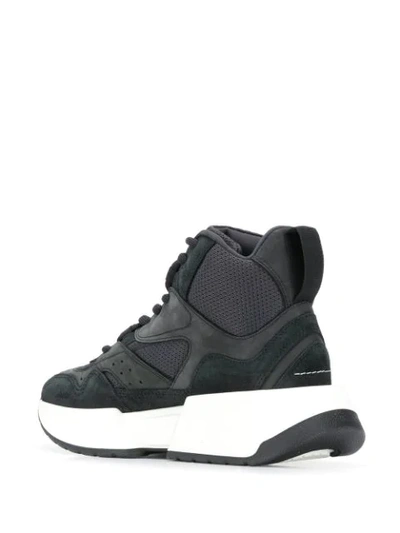 MM6 MAISON MARGIELA PANELLED HIGH-TOP SNEAKERS - 黑色