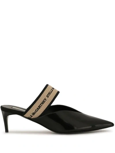 LOGO-STRAP POINTED MULES