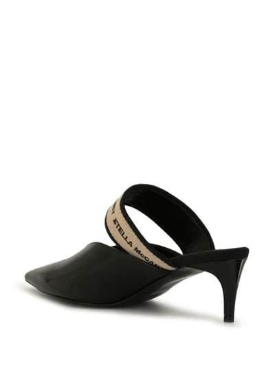 Shop Stella Mccartney Logo-strap Pointed Mules In Smc.1005