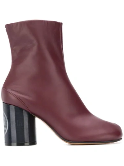 Shop Maison Margiela Tabi Toe Ankle Boots In Brown