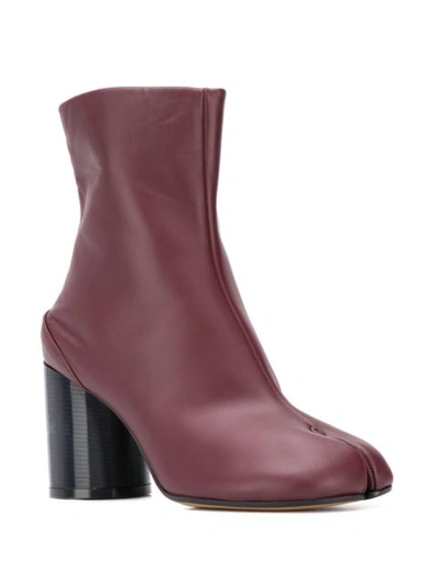 Shop Maison Margiela Tabi Toe Ankle Boots In Brown