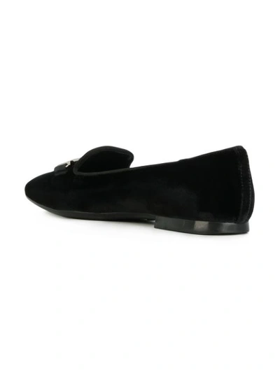 Shop Tod's Double T Slippers - Black