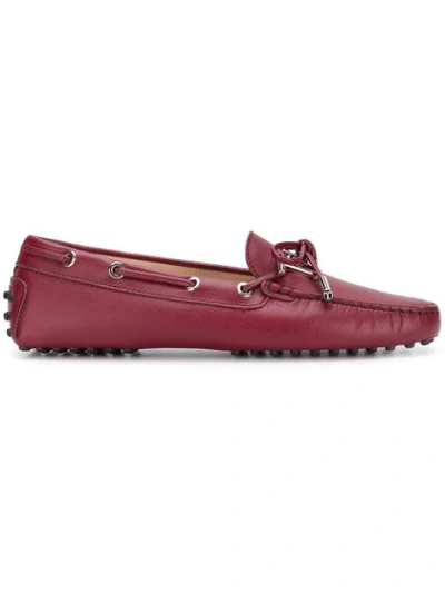 Shop Tod's Gommino Loafers - Red