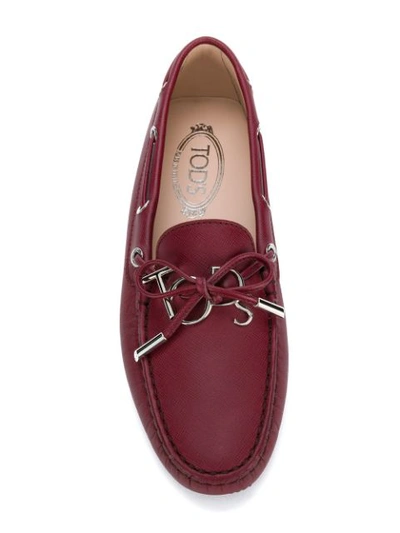 Shop Tod's Gommino Loafers - Red