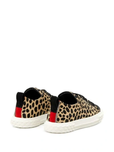 Shop Giuseppe Zanotti Leopard Print Sneakers In Neutrals