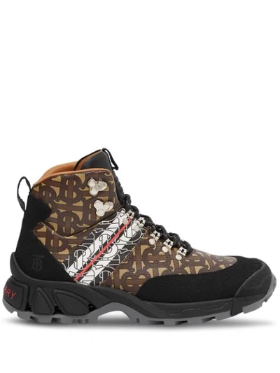 Shop Burberry Tor Hiking Boots In Brown