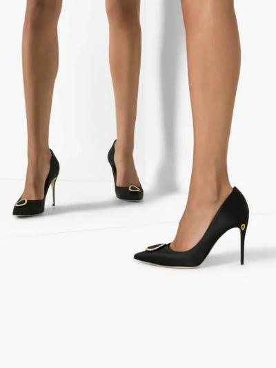 Shop Jennifer Chamandi Lorenzo 105mm Pumps In Black