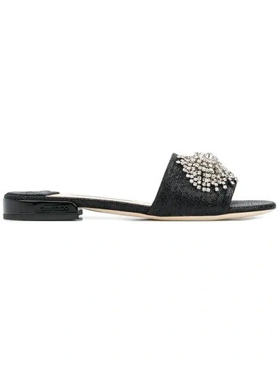 Shop Jimmy Choo Joni Embellished Sandals In Black