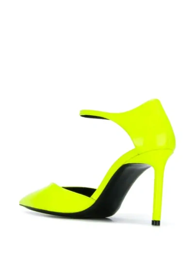 Shop Saint Laurent Anja D'orsay 85mm Pumps In Yellow