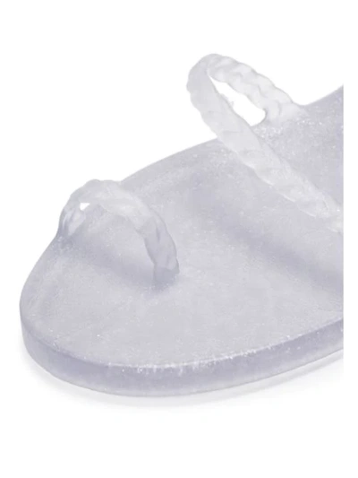 Shop Ancient Greek Sandals Clear Eleftheria Jelly Sandals In Silver