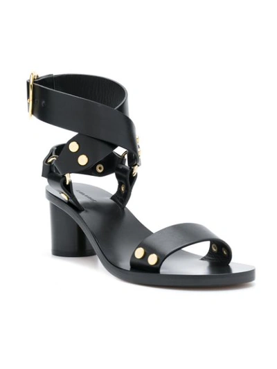 Shop Isabel Marant Block Heel Sandal In Black