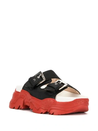 Shop N°21 Buckled Strap Chunky Sandals In Red