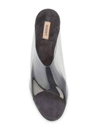 Shop Yeezy Season 7 Mule Sandals In Grey
