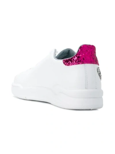 Shop Chiara Ferragni Heart Sneakers In White